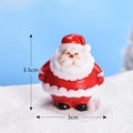 Miniature resin Santa Claus figurine for Christmas DIY bonsai decor, size 3.5x3cm - Style 16 Santa Claus