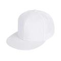 Cappellino da baseball classico bianco a tesa piatta con struttura a sei pannelli - Adulto (55-60cm) / Bianco