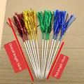 Colorful foil fringe party skewers for cocktails, total length 16cm with 10cm stick - 10cm Tassel Pick