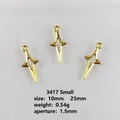 Tre ciondoli a stella dorati con dimensioni per la creazione di gioielli fai-da-te - Oro Antico / 2,3 cm (Piccolo)