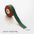 2.5cm dark green polyester ribbon with orange edges, roll for DIY gift wrapping - 2.5cm Green Ribbon with Orange Edge (6 Yards)