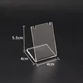 L-shaped clear acrylic jewelry stand for necklaces and pendants, 5.5cm height - Small / Clear