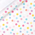 White gift wrapping paper with pastel macaron polka dots for birthday and Valentine gift - Macaron Dots