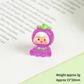 Miniature resin purple mangosteen fruit figure for DIY crafts and desktop decor - Luminous Mangosteen