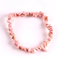 Charming natural pink crystal stone bracelet with flexible elastic cord for women - Pink Synthetic Turquoise