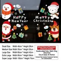 Christmas static window stickers set with Santa, Snowman and Reindeer in multiple sizes - Happy Holiday