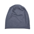 Gorro slouchy gris oscuro de punto gofrado, gorro cálido de invierno para hombre y mujer - Ajustable / Gris claro