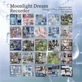 Moonlight Dream vintage stickers set with 50 sheets of blue and pink floral paper - Moonlight Dream Catcher (Dream Core Journal)