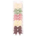 10er-Set Mini-Grosgrain-Schleifen-Haarspangen für Babys in 5 sanften Pastellfarben - 10K-Frische Morandi