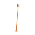 Dual-head orange pet toothbrush with long handle for dog and cat dental cleaning - Orange Large (Nylon Bristles)