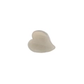 Mini heart-shaped acetate hair claw in translucent milky white finish for women - Jelly Gray 3cm