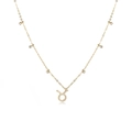 Collier signe zodiaque Taureau doré avec zircons brillants sur chaîne fine - Taureau