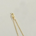 Minimalist gold necklace featuring a delicate cross chain and letter S pendant - Letter S(SXL2998)