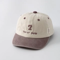Casquette de baseball pour enfant beige et violette avec broderie BOSTON tendance - 48cm (6 Mois-2 Ans) / Rose Poudré