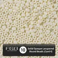 Perline di vetro laccato crema opaco 4mm per accessori per gioielli fai da te - US 10 / 100g (circa 1500 pz)