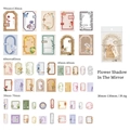 Flower Shadow In The Mirror vintage floral sticker pack with 100 pieces for DIY scrapbooking - Flower Shadow in the Mirror