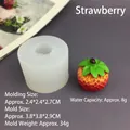 Detailed strawberry silicone mold for realistic fruit-shaped mousse or candles - Strawberry Mold