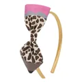 Leopard print pencil bow headband for girls featuring creative back to school design styles - Leopard Print Pencil Headband