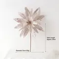 Fiore di Natale artificiale glitter champagne 33cm per decorazione albero di lusso - 33cm (230281 Champagne) / Champagne