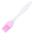 Pennello da cucina in silicone rosa con manico bianco per pasticceria e barbecue professionale - Pennello in silicone 9g (Rosa)