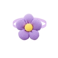 Handmade purple and yellow knit flower bowtie accessory for pets and small dogs - BT429-6 Purple/Yellow