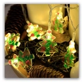 Christmas tree shaped LED string lights with festive patterns and warm yellow glow - Christmas Tree