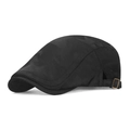 Verstelbare zwarte camouflage mesh platte pet met bronzen metalen gesp voor heren - Verstelbaar / Zwart