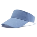 Detail of light blue sun visor hat made from breathable cotton twill fabric for outdoor sports - Light Blue