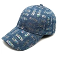 Cappellino da baseball in denim blu scuro da donna con scritte olografiche Queen colorate - M(56-58cm) / Blu scuro