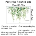 Selbstklebender Wandsticker mit grünen Eukalyptusblättern und weißen Rosen, Größe 35x25cm - Eukalyptus & Weiße Rosen (MS2301-KQ) / 25*35cm