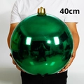 Große 40cm grüne galvanisierte Weihnachtskugel Dekoration mit Metallic-Finish - Glänzender Stil / 1 Stück/Packung (40cm) / Grün