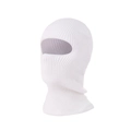 Winter thermal balaclava in white knitted fabric featuring a single eye hole design - 1-Hole Design / White