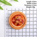 Imán de resina para nevera de carne de cerdo estofada, medidas 4,9x4,9x2,5cm decor - Costillas al Vapor (Sin Imán)