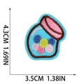Detail size view of a candy machine embroidery patch measuring 4.3cm by 3.5cm - Gumball Machine (W25SG-055-09)