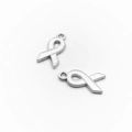 Ciondoli a nastro in argento con smalto bianco per braccialetti fai-da-te - Bianco