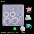 Silicone mold for resin flower petals and leaves with detailed 3D rose petal finish - 1# Rose Leaf-Transparent