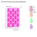 Pink 18-cavity carrot silicone mold for baking chocolate and resin casting - 18-Cavity Carrot (D5116-2A) / 20x12x2.1cm / Pink