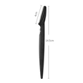 Portable eyebrow razor in black with a 14.5cm handle and 4cm protective blade - 5g/With Protective Net / Black