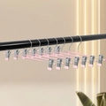 Pink non-slip adjustable metal pants hangers with protective coating for delicate clothes - Coated Pink