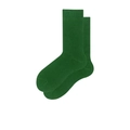 Dunkelgrüne Crew-Socken mit gerippten Bündchen aus hochwertiger Baumwollmischung für Unisex - Lotusblattgrün