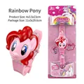 Pink cartoon pony light-up watch for kids with music and gyro turntable display - Rose Red Rotating Glowing Watch(GD2512-127-12)