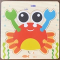 Colorful crab wooden jigsaw puzzle for early learning and cognitive development - 1 Crab Jm