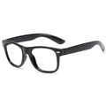 Monture de lunettes noire classique pour enfants avec rivets en argent pour garçons et filles - Noir