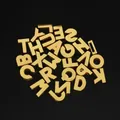 DIY 8mm golden glossy uppercase metal letters for keychains with shiny mirror finish - 26 Initial Letter Set / 8mm (Inner Diameter)