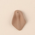 Nude skin tone acrylic petal earring pendant with matte texture and hole for DIY craft - 10Pcs Small / Brown