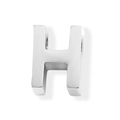 Silberner Titanstahl Buchstabe H Anhänger Perle für DIY Halsketten und Armbänder - Buchstabe H / Silber