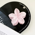 Pince à cheveux en forme de fleur rose marbrée au design doux pour femmes - Rose