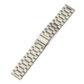Brushed silver three-link stainless steel strap for Apple Watch with folding buckle - 22mm / Titanium Gray