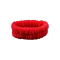 Absorbent red coral fleece headband made of high-elasticity flannel for face washing - Single Headband / Red