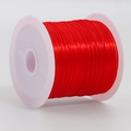 0.7mm red elastic stretch cord on plastic spool for DIY jewelry and beading projects - 8m/Roll / Red